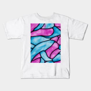 Knotted Feather - Stained Glass Design Pattern Kids T-Shirt